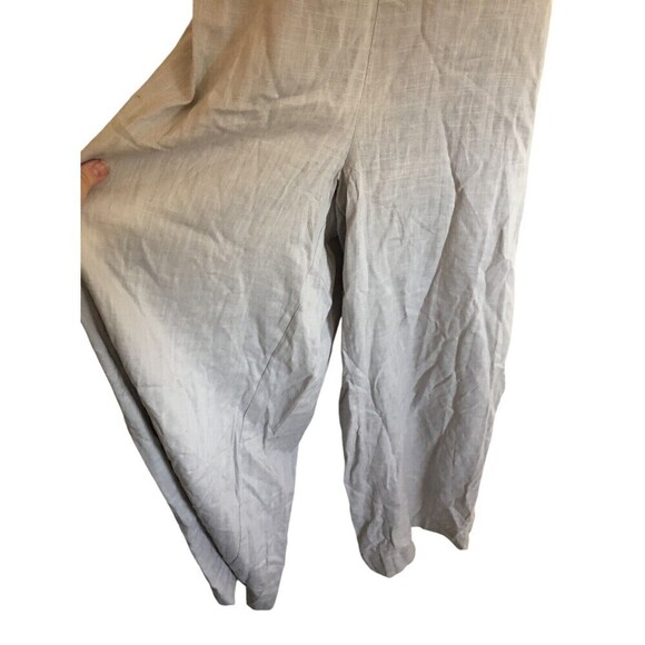 Avec Les Filles Jumpsuit Women's Size Medium Mineral Gray Sleeveless Button Up - Picture 4 of 10